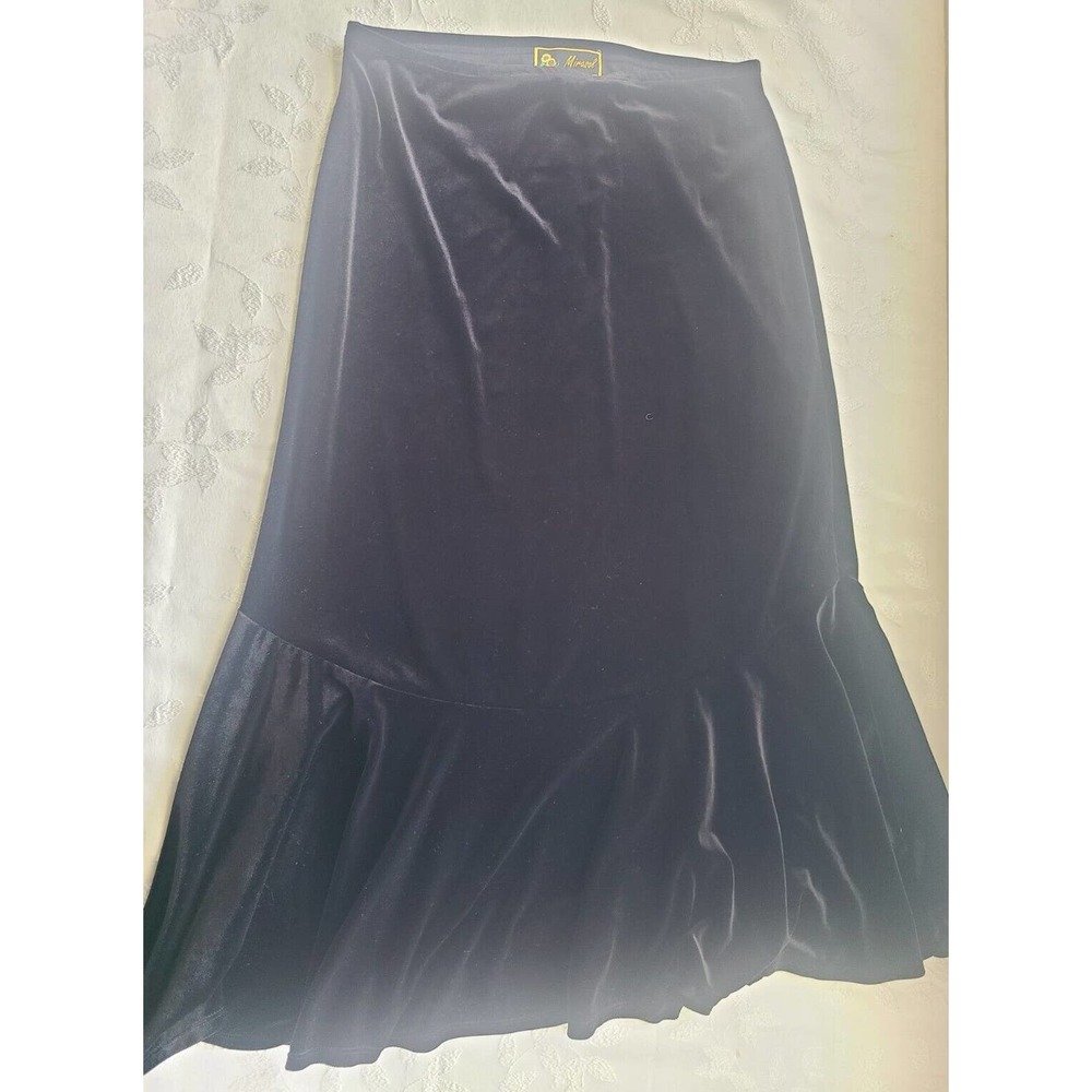 VTG Mirasol Black Mermaid Hem Maxi Skirt Womens sz M